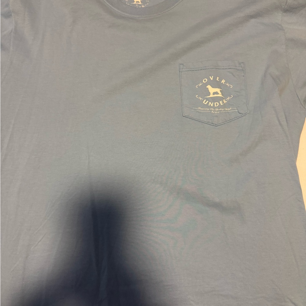 Over Under Men's Light Blue Pocket Tee